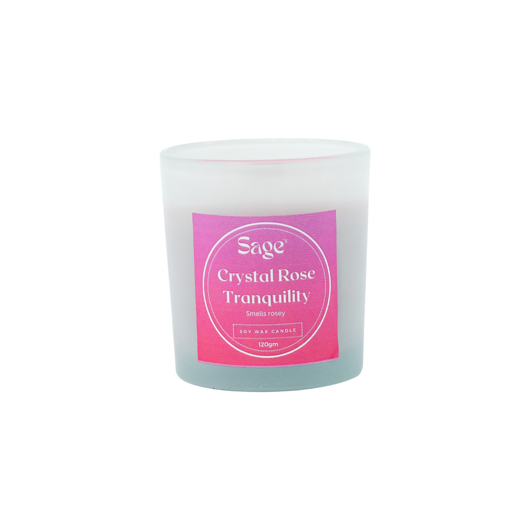 Crystal Rose Scented Jar Candle