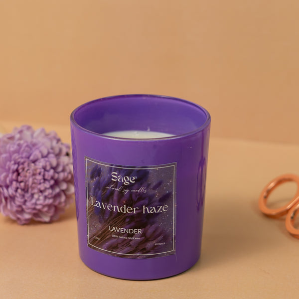 Sage’s Exclusive Lavender Scented Candle Lavender Haze For Deep Relaxation