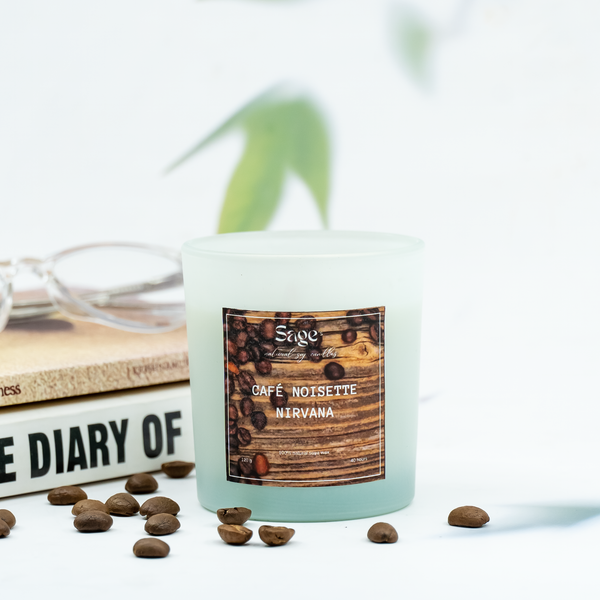 Handmade and Scented, This Decorative Noisette Nirvana Soy Wax jar Candle is a Heartfelt and Long-Lasting Gift for Those You Love.