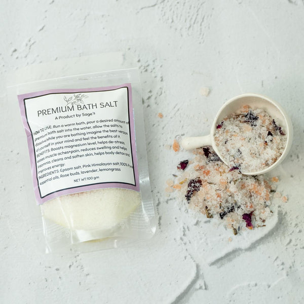 Sage’s Premium Bath Salt for Relaxing your muscles and a Rejuvenating Bath